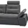 ed exciting design Ecksofa JAKARTA mit Bettfunktion, Kopfstützen Nierenkissen etc. schwarz