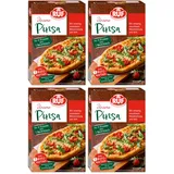 RUF Pinsa Backmischung, Pinsa Mehl für Pinsa Teig mit Lievito Madre und aromatische Würzmischung, ergibt 2 Original Pinsa Romane oder 1 Backblech, 1x 422g (Packung mit 4)
