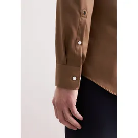 Seidensticker Businesshemd "Schwarze Rose", Herren, Gr. L (42), normale Ärmellängen, nougat, 100% Baumwolle, unifarben, slim fit, 2-Knopf-Manschette, Hemden, Slim 1/1 Kentkragen Uni