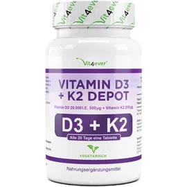 Vit4ever Vitamin D3 20.000 I.E.  + Vitamin K2 200 mcg Tabletten 100 St.