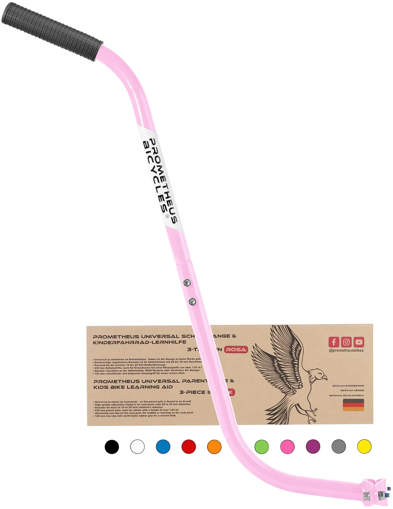 PROMETHEUS BICYCLES Schiebestange Schubstange Push, pink