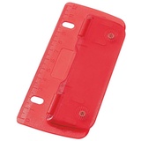 WEDO 67802 Taschenlocher (aus Kunststoff zum Abheften für 8 cm Lochung, mit 12 cm Skala) rot