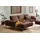 W.Schillig Eckcouch Leder 3-Sitzer Braun