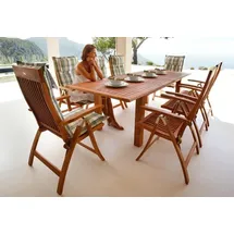 Merxx Bordeaux Gartentisch 260 x 100 x 73 cm Braun/Rot