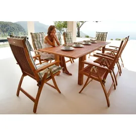 Merxx Bordeaux Gartentisch 260 x 100 x 73 cm Braun/Rot