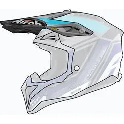 Airoh Aviator 3 League, Helmschirm - Schwarz/Grau/Blau