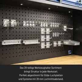 Güde Werkzeughalter Metall 28-teilig Silber