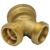 PUTEUS Y-Verteilerstück 3/4 Zoll Messing gold