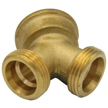 PUTEUS Y-Verteilerstück 3/4 Zoll Messing gold