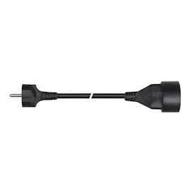 Perel Verlängerungskabel, - 3 m - schwarz - 3G1.5 - stecker-typ e (französisches system)