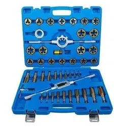 BGS Gewindeschneidsatz Tin beschichtet M6-M24 45-teilig Fein Gewinde schneiden