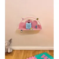 KAWENTSMANN Kinderregal Regal für Tonies und Toniebox, Wandregal WOLKE rosa
