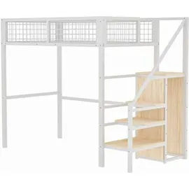 lanki international gmbh Hochbett Odikalo 90 x 200 cm weiß