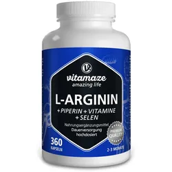 vitamaze L-ARGININ 750 mg + Piperin + Vitamine  360 St Kapseln