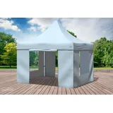 Faltpavillon Faltzelt Pavillon 3x3 Grau Gartenzelt Klappzelt Wasserdicht