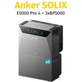 Anker SOLIX Solarbank 4 E5000 Pro mit 3× BP5000 Erweiterungsbatterien