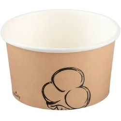 500x BIO Eisbecher aus Karton 150ml Ø8.5cm