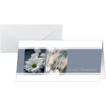 Sigel Trauerkarten Anteilnahme, 105 x 210mm, Klappkarten mit Umschlag, 10 Stück