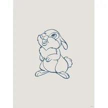 KOMAR Disney Poster, Klopfer Grau und Blau 30 cm x 40 cm 612831