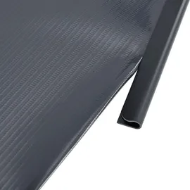 Juskys PVC Sichtschutzstreifen 0,19 x 35 m anthrazit 4er Set inkl. Befestigungsklemmen 120 St.