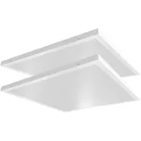 ETC Shop LED Einbaupanel 2er Set quadratisch Aluminium