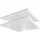 ETC Shop LED Einbaupanel 2er Set quadratisch Aluminium