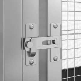 vidaXL Voliere Silbern 211x207x212 cm Stahl