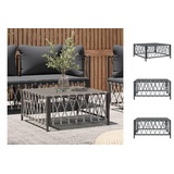 vidaXL Gartentisch Anthrazit 70x70x34 cm Gewebe