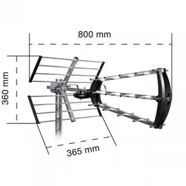 METRONIC 415054 Außenantenne Trinappe 26 dB + Filter 694 MHz