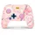 PowerA Enhanced Wireless Controller Princess Peach Plaid Rosa Nintendo Switch