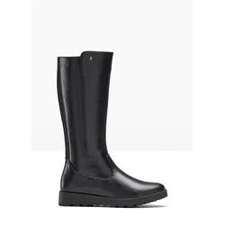 bonprix Weitschaftstiefel, schwarz, 43, Vegan