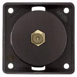 Integrow FLOW Antennen-Verbinderdose TV Anschluss in F-Technik (braun, matt)