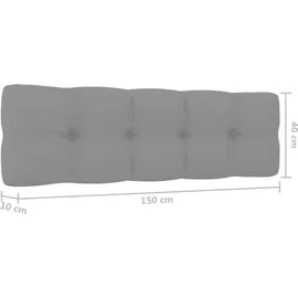 vidaXL Garten-Lounge-Set 2-tlg. grau