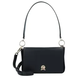 Tommy Hilfiger Crest Schultertasche Leder 21.5 cm black