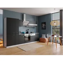 Respekta Küchenblock Malia mit Geräten ca. 310 cm Schwarz