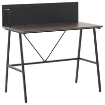 Beliani Schreibtisch Hastings Braun / Schwarz