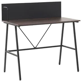 Beliani Schreibtisch Hastings Braun / Schwarz