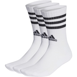 adidas 3-Stripes Cushioned Crew Socks 3er Pack white/black 49-51