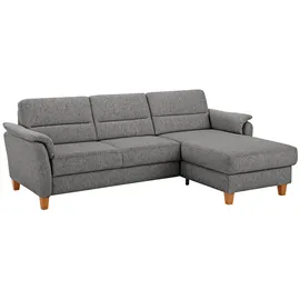 Home Affaire Ecksofa Palmera 244x89x163 cm Struktur Recamiere rechts ohne Bettfunktion-ohne Bettkasten, grau (20582753-0)