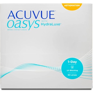 Acuvue Johnson & Johnson Acuvue Oasys 1-Day for Astigmatism (90er Packung) Tageslinsen (-4.75 dpt, Zyl. -0,75, Achse 70 ° & BC 8.5) mit UV-Schutz