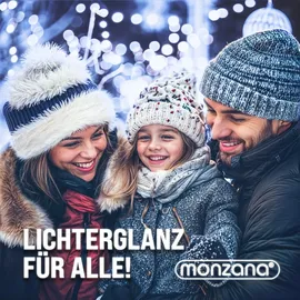 monzana Monzana® Lichterkette 600 LED Innen Außen Kaltweiß Lichternetz Lichtervorhang Beleuchtung Außen Innen Weihnachten Weihnachtsdeko We... - Weiß