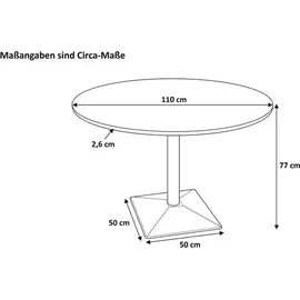 sam möbel gmbh Bistrotisch 110 x 75 cm Akazie nussbaumfarben/schwarz