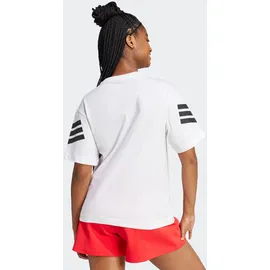 adidas T-Shirt ADIDAS SPORTSWEAR "FUTURE ICONS 3-STREIFEN", Damen, Gr. XL, weiß, Obermaterial: 100% Baumwolle, normal, Rundhals, Shirts T-Shirt