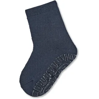 Sterntaler Fli Fli SOFT uni - Unisex Fliesen Flitzer einfarbig - warme Stoppersocken Baby mit Innenfrottee - elastische Baby und Kinder Strümpfe mit Anti-Rutsch-Sohle, marine, Größe 22