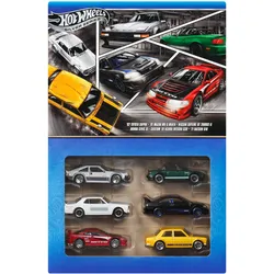Hot Wheels Die-Cast-Spielzeugautos im Maßstab 1:64, Set aus 6 japanischen Fahrzeugen (Stile können abweichen)