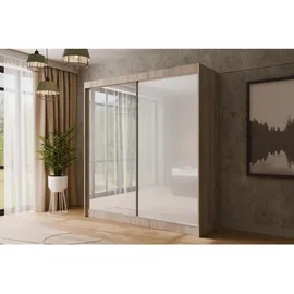 altdecor Schiebetürenschrank VESLI 200 x 215 x 61 cm Beige