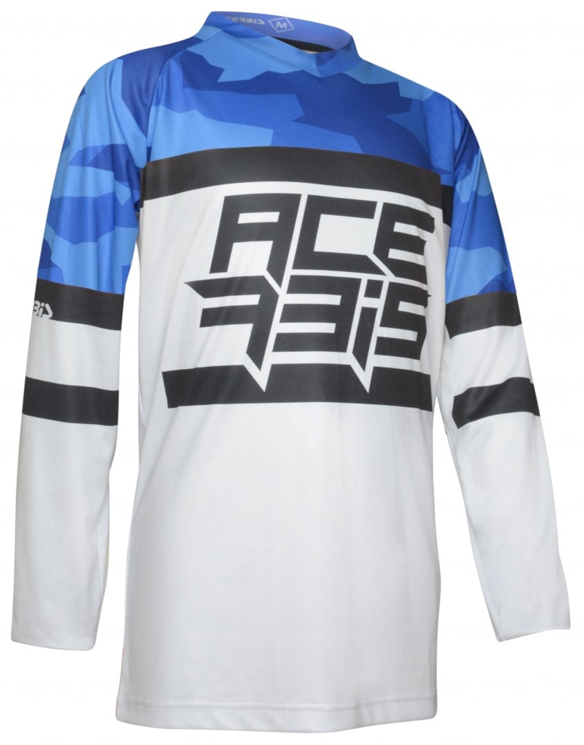 Acerbis Skyhigh Kinderen Motocross Jersey, grijs-blauw, S