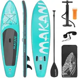 ECD Germany Aufblasbares Stand Up Paddle Board Makani Paddelboard aufblasbar Türkis Kunststoff, Wasser/Strand/Meer, 80x15x320 cm unisex, Freizeit, Pools und Wasserspaß, Stand