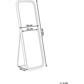 Beliani Standspiegel Malange 50 x 150 cm Rattan