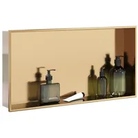 VidaXL Duschnische Golden Gebürstet 62x32x9 cm Edelstahl